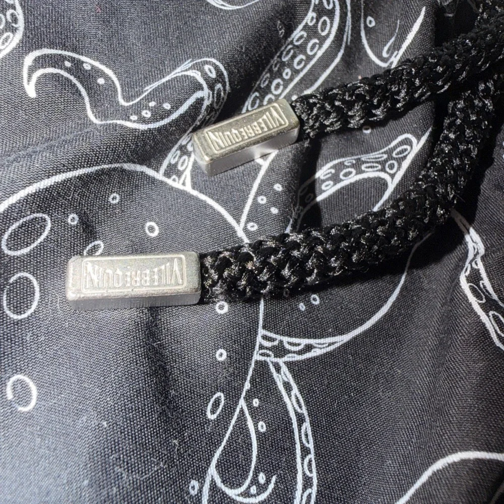 Vilebrequin Moorea Swim Trunks Mens XXL Black White Octopus Poulpes Short Luxury